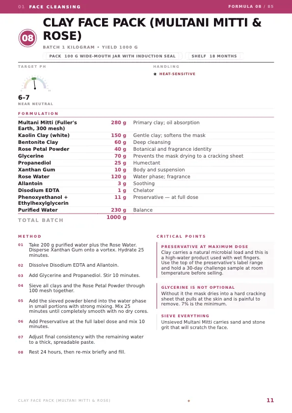 Vol 2 · Cosmetic & Personal Care sample formulation page 2