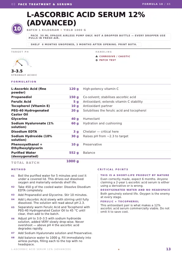Vol 2 · Cosmetic & Personal Care sample formulation page 4