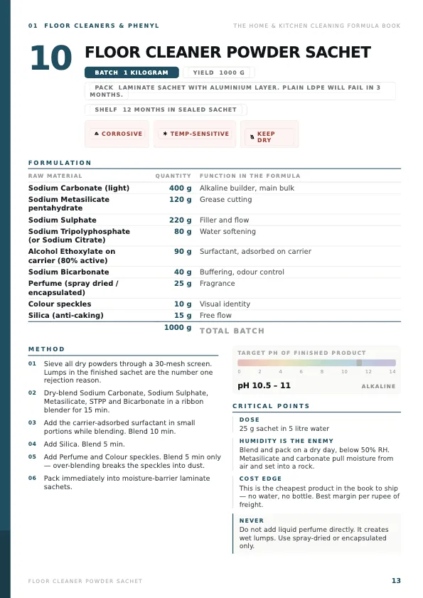 Vol 1 · Cleaning sample formulation page 2
