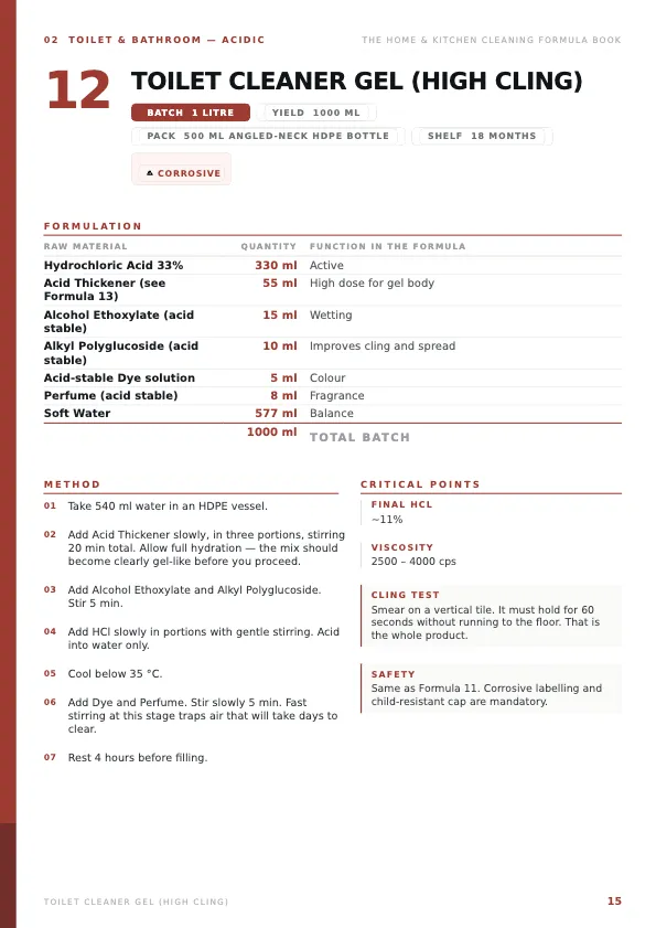 Vol 1 · Cleaning sample formulation page 4